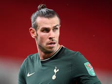 Bale to miss ‘a few weeks’ of action for Tottenham in latest setback