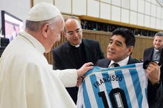 Pope labels Maradona a ‘poet on the pitch’ and condemns doping cheats