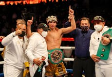 Garcia gets off the canvas to knockout Campbell in seventh round