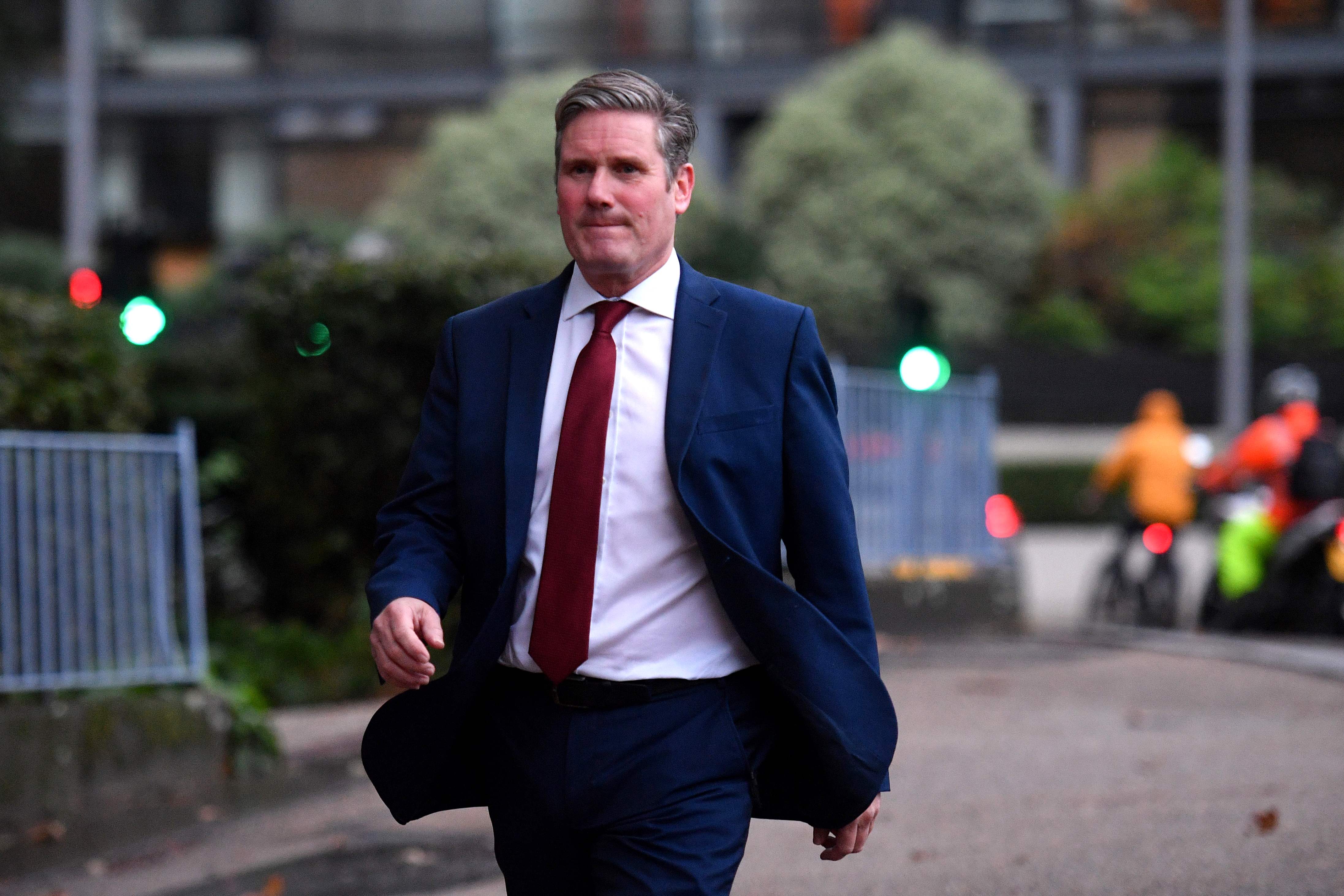 Sir Keir Starmer, pictured here in October, wants a full nationwide lockdown