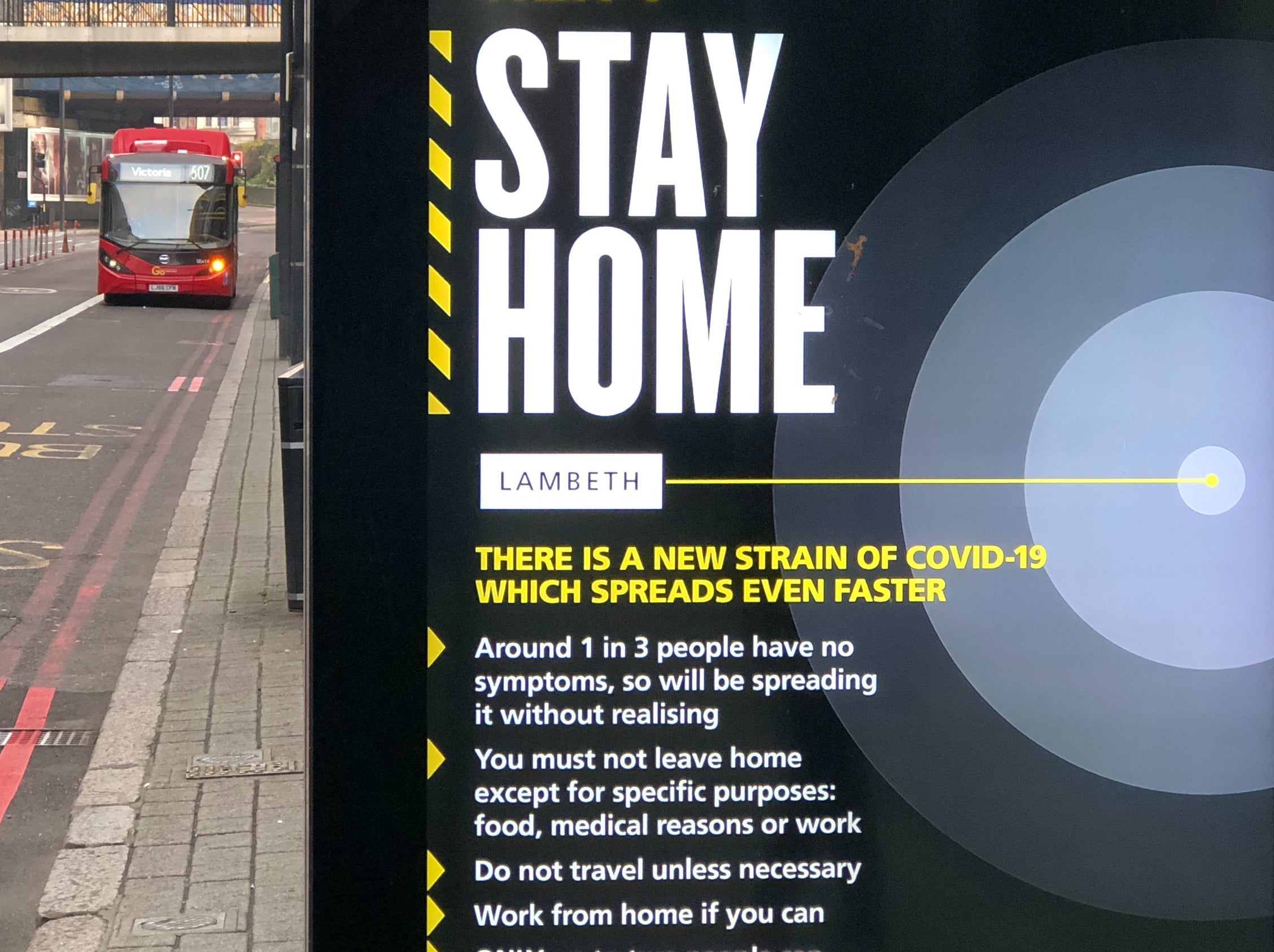 Ground stop: a street in Waterloo, central London