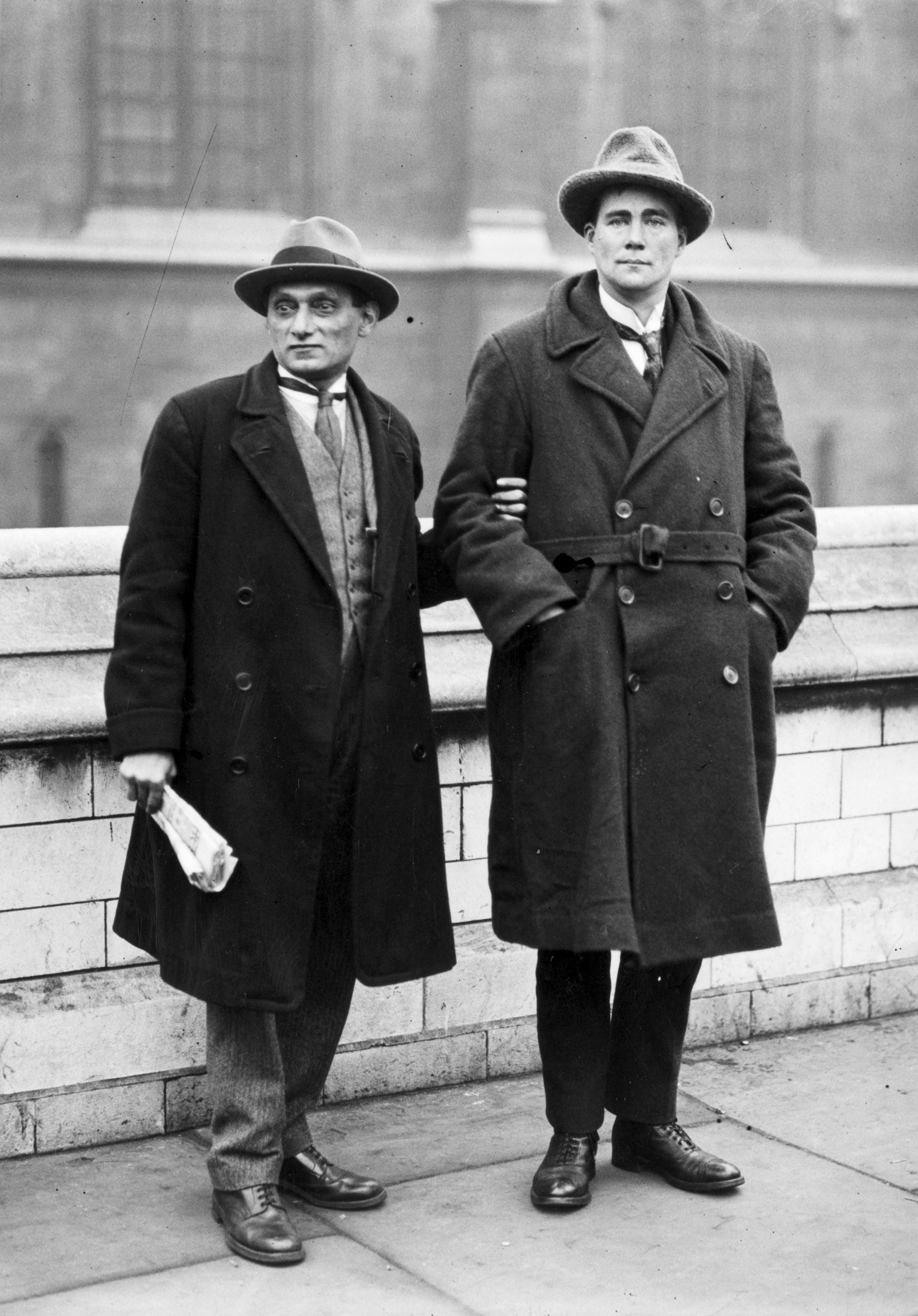 Communists Saklatvala (left) for Battersea and Walton Newbold for Motherwell at the opening of parliament in November 1922