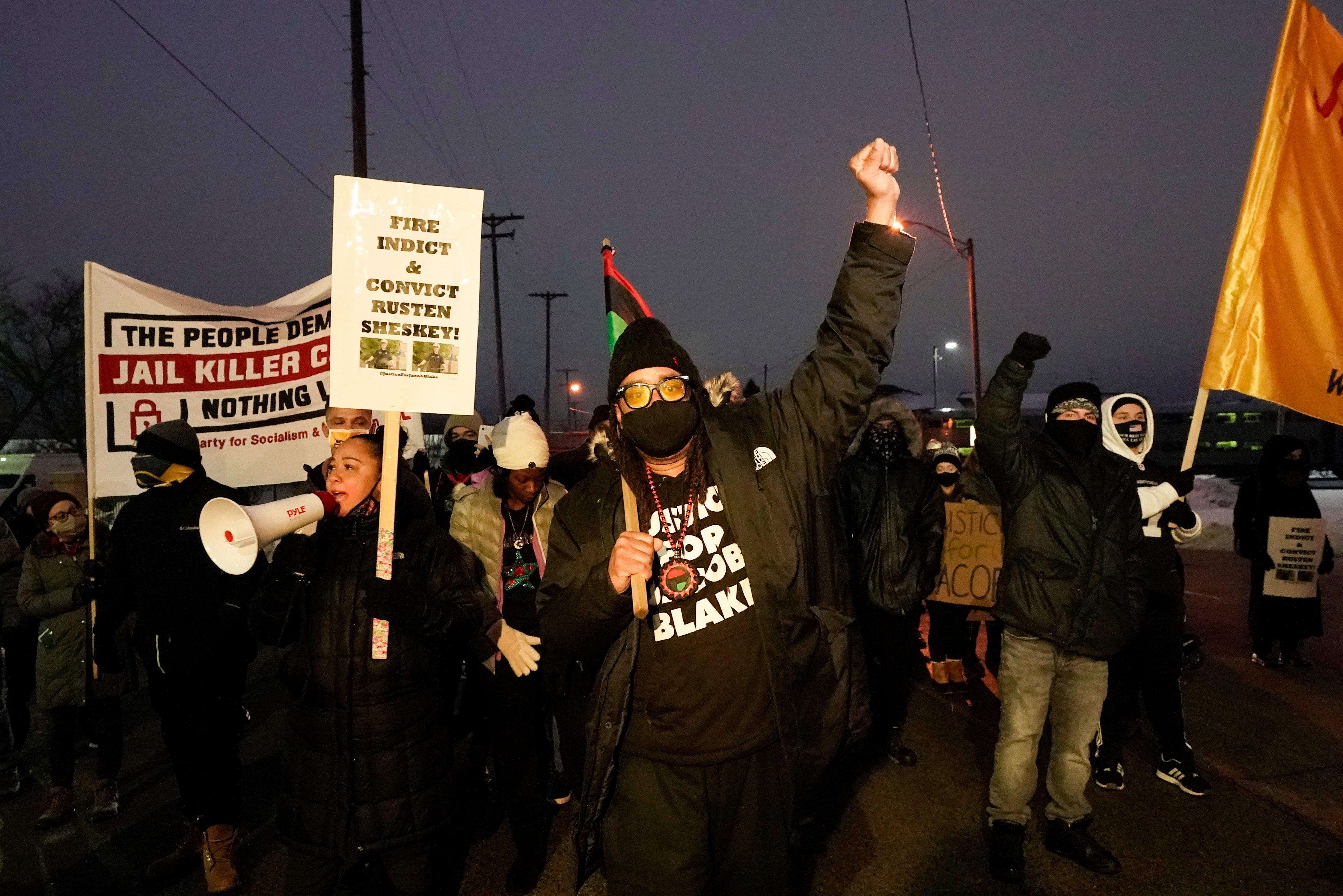 Jacob Blake Sr., father of Jacob Blake, speaks at a rally Monday, Jan. 4, 2021, in Kenosha, Wisconsin.