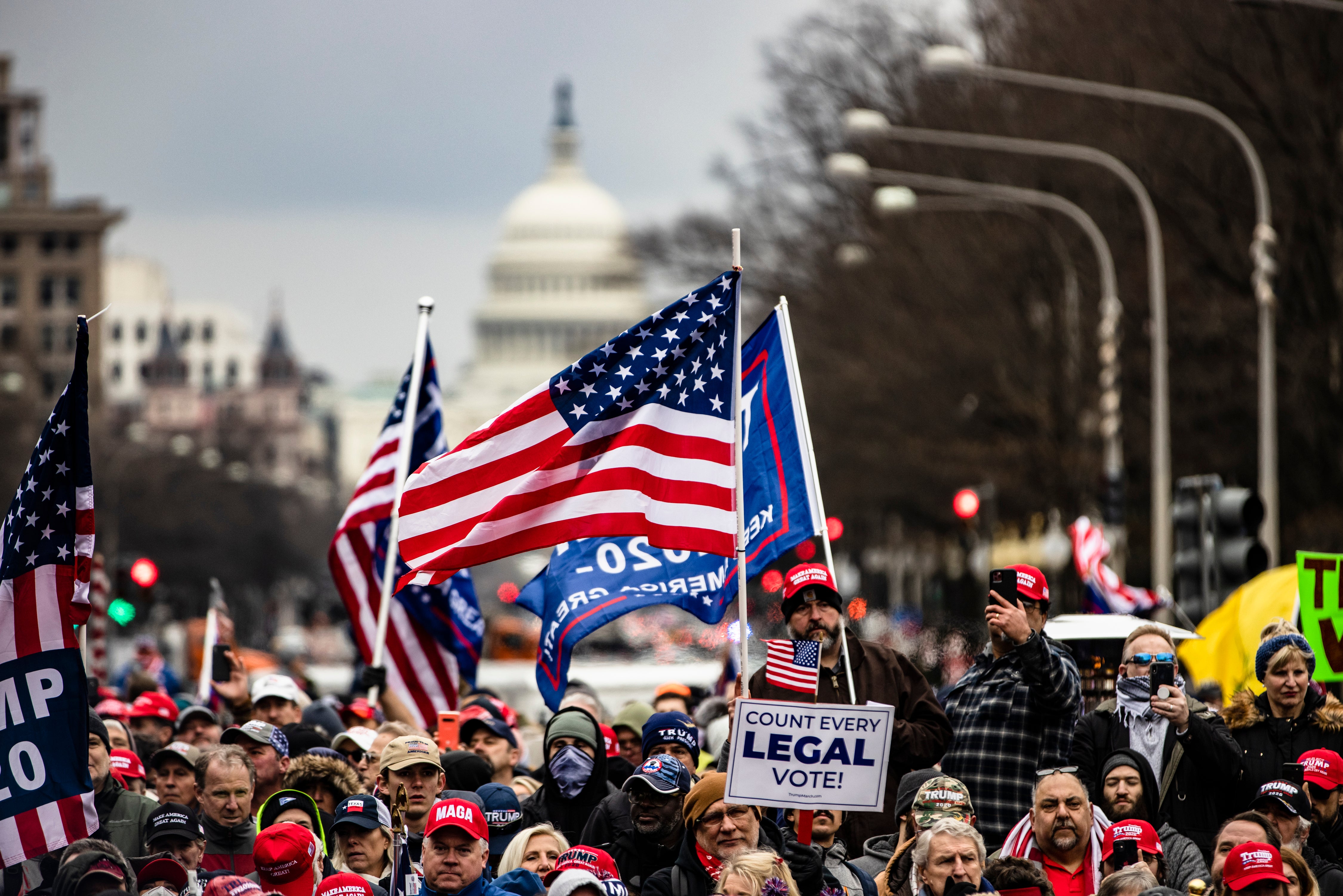 <p>Supporters of President Donald Trump gathered in Washington DC on Tuesday to protest the election results.&nbsp;</p>