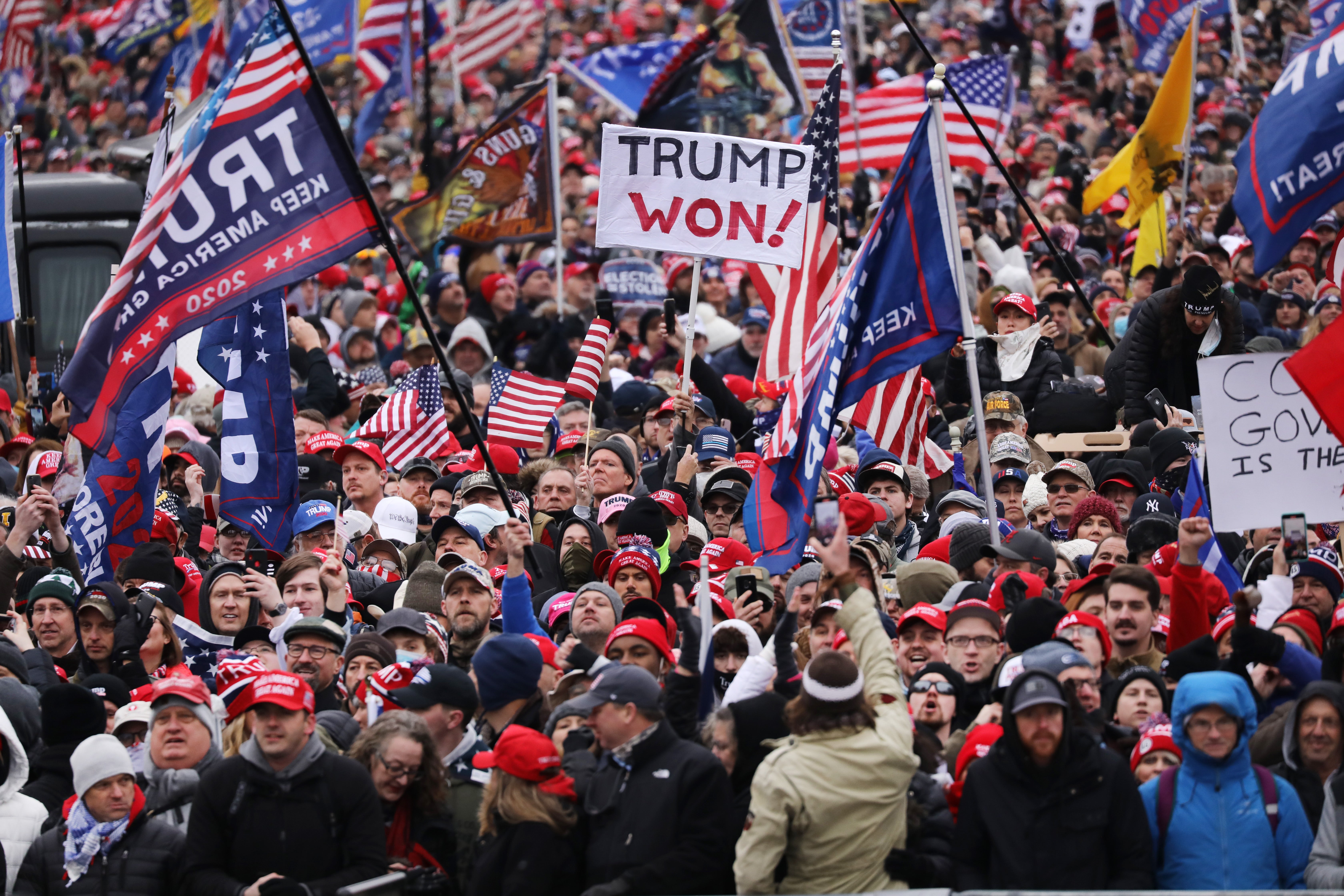 Furious Trump fans march on DC vowing revenge on their own party