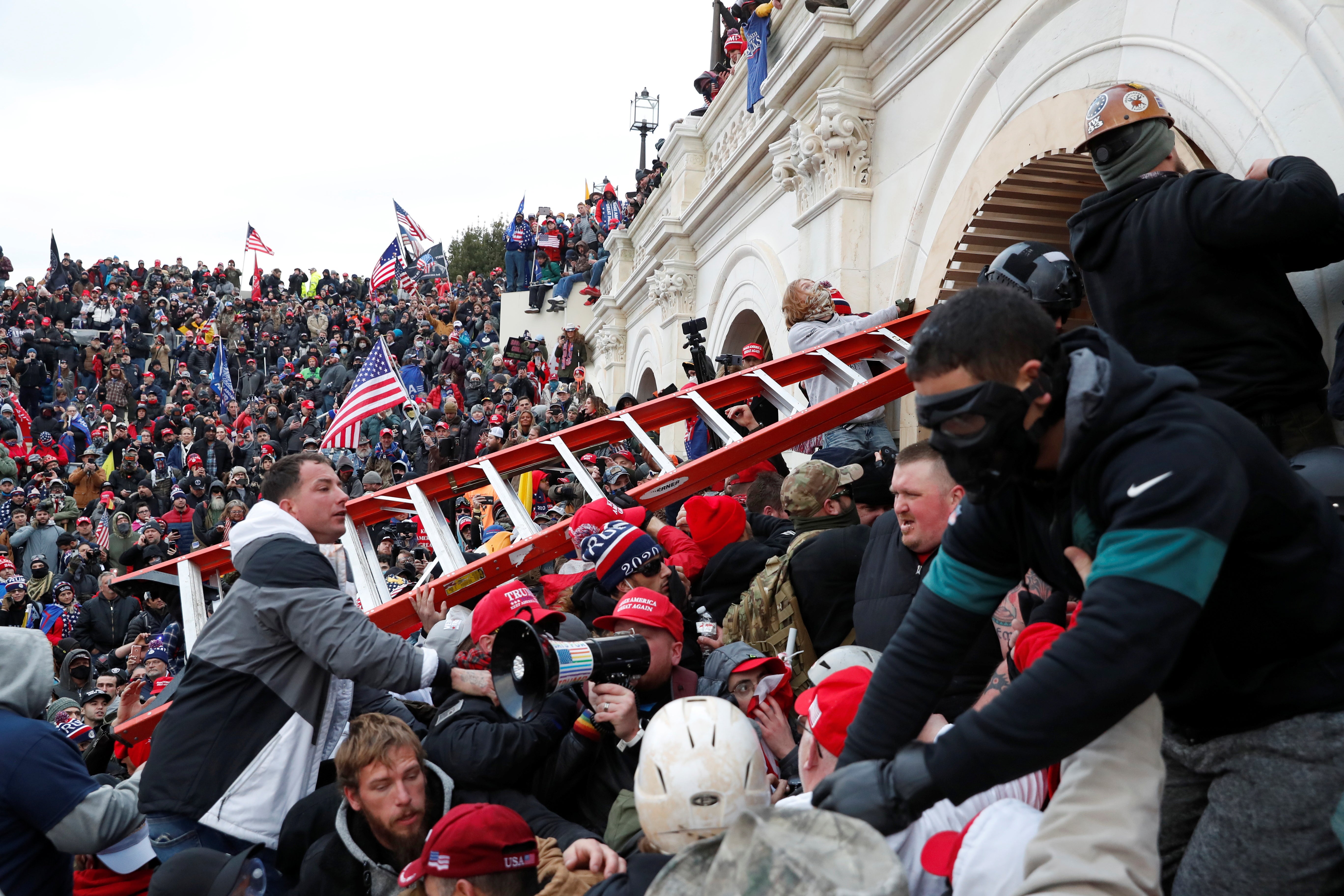 Trump supporters who stormed into the Capitol on 6 January