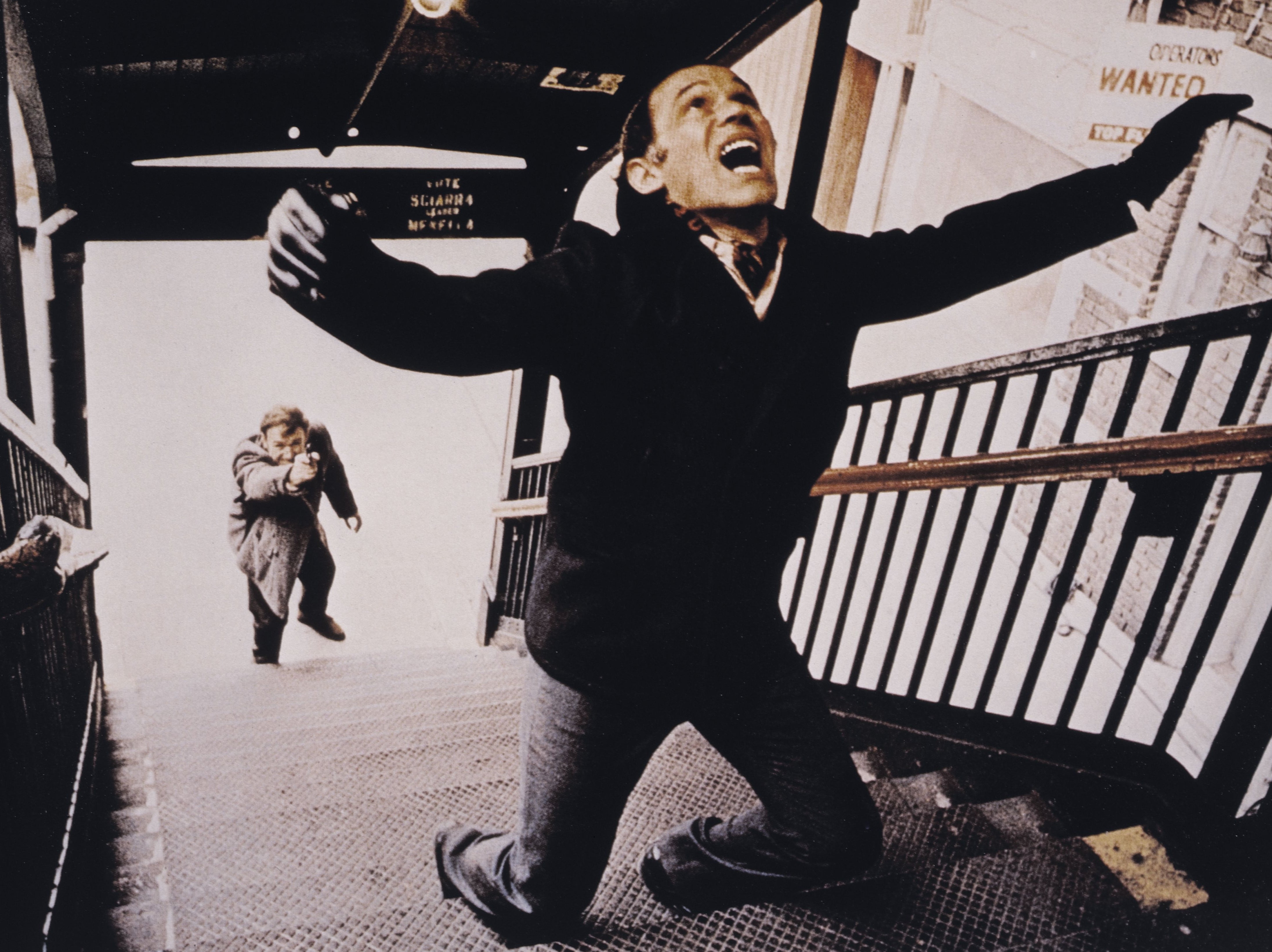 Gene Hackman and Marcel Buzzoffi in The French Connection