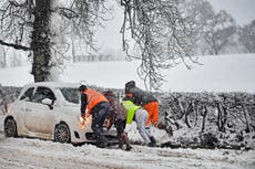 Snow and ice warnings issued by Met office