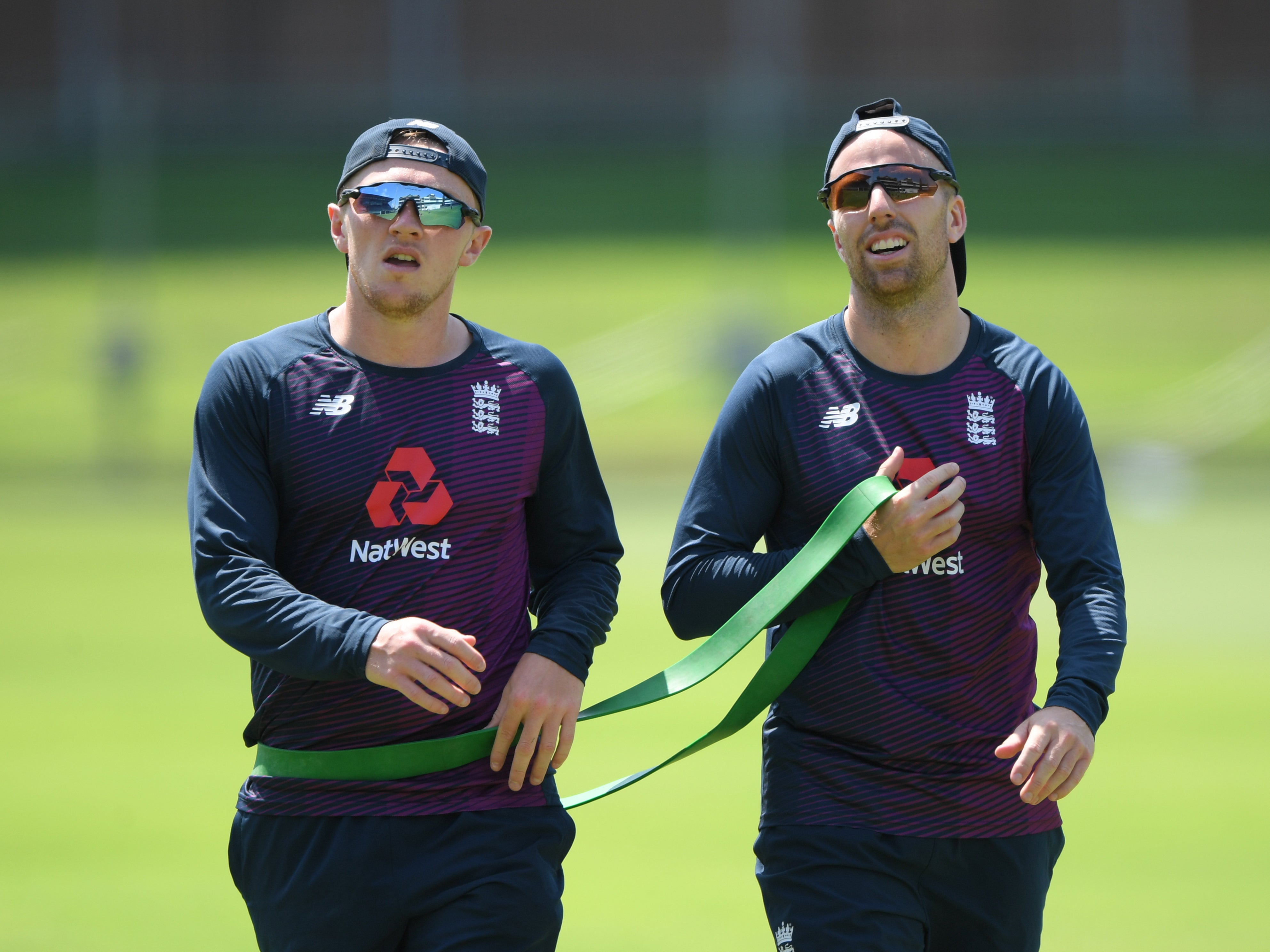 England bowlers Dom Bess and Jack Leach