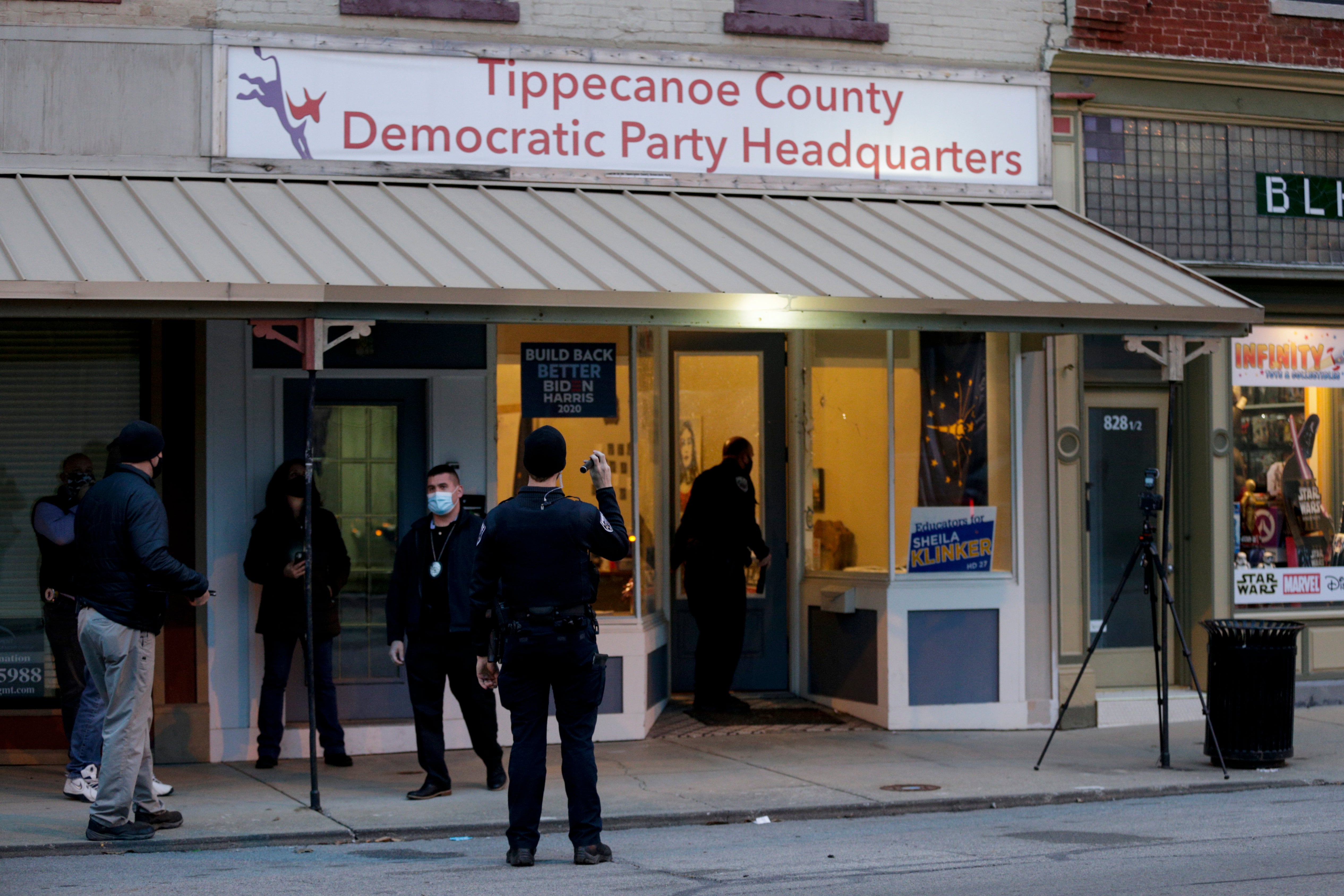 Gunshots Indiana Democratic Offices