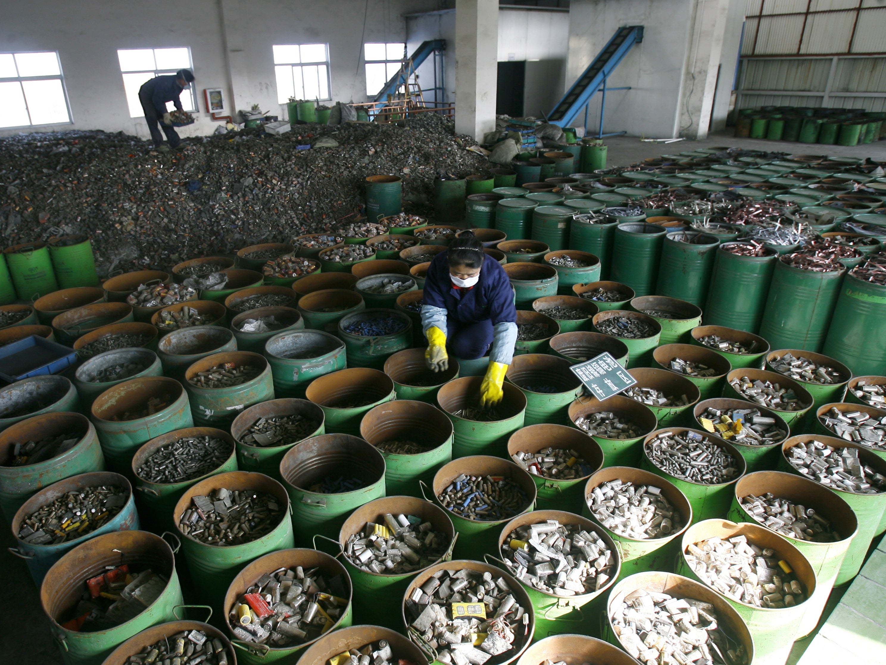 The blast happened at a battery-recycling centre (stock image)