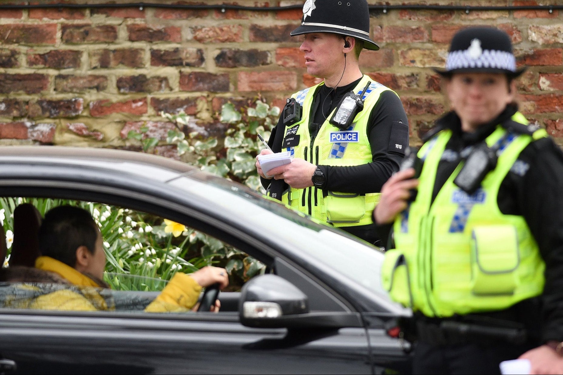 North Yorkshire Police officers stop motorists in cars to check their travel is ‘essential’