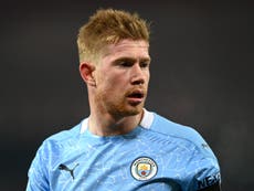 Pep Guardiola says Man City midfielder Kevin De Bruyne making ‘really good’ progress after injury