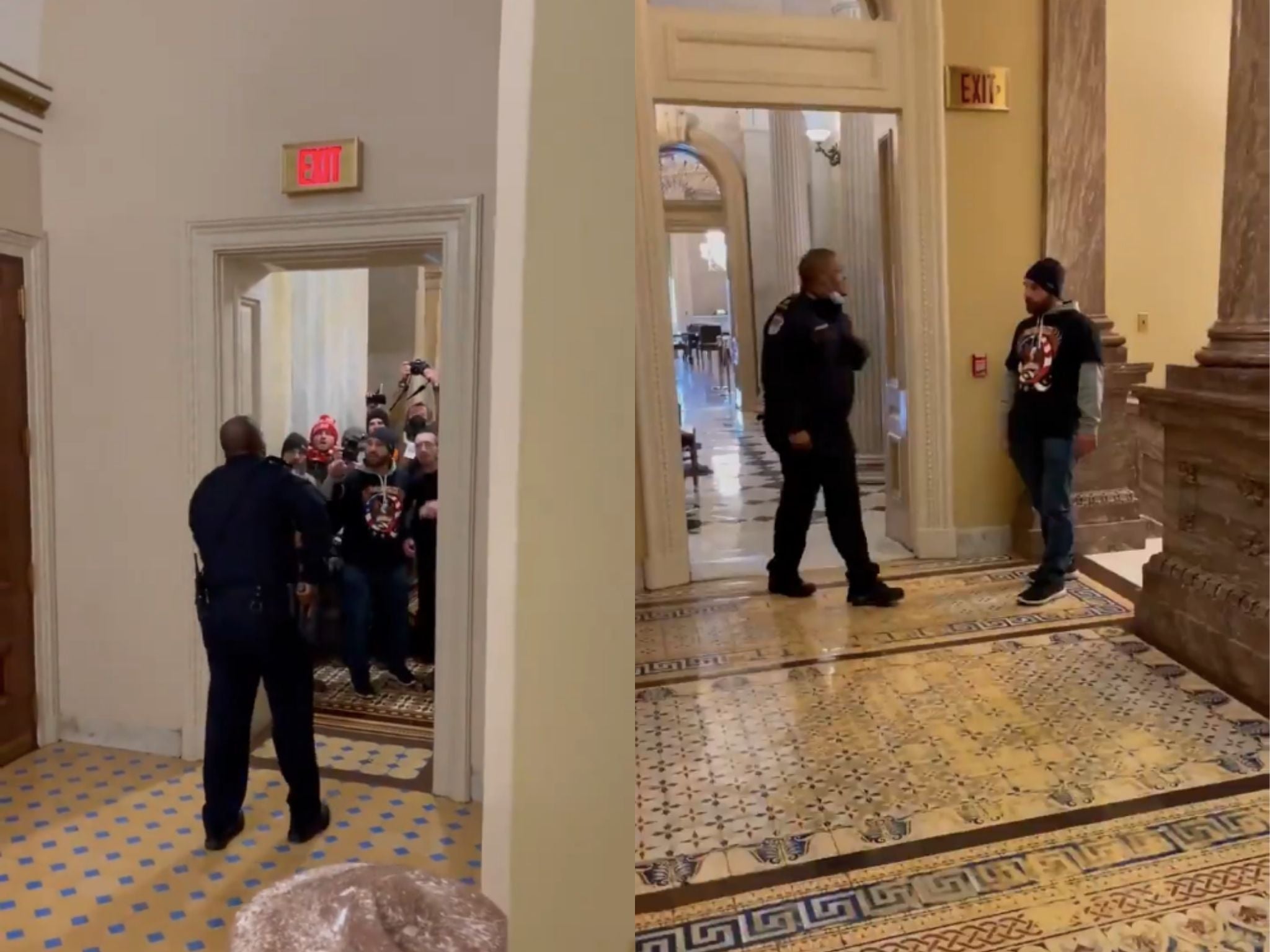 Hero officer leads pro-Trump mob away from Senate during Capitol riot