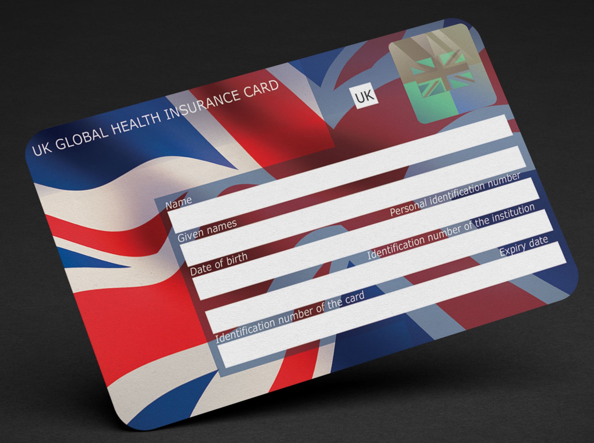 Flag tag: UK Global Health Insurance Card (Ghic)