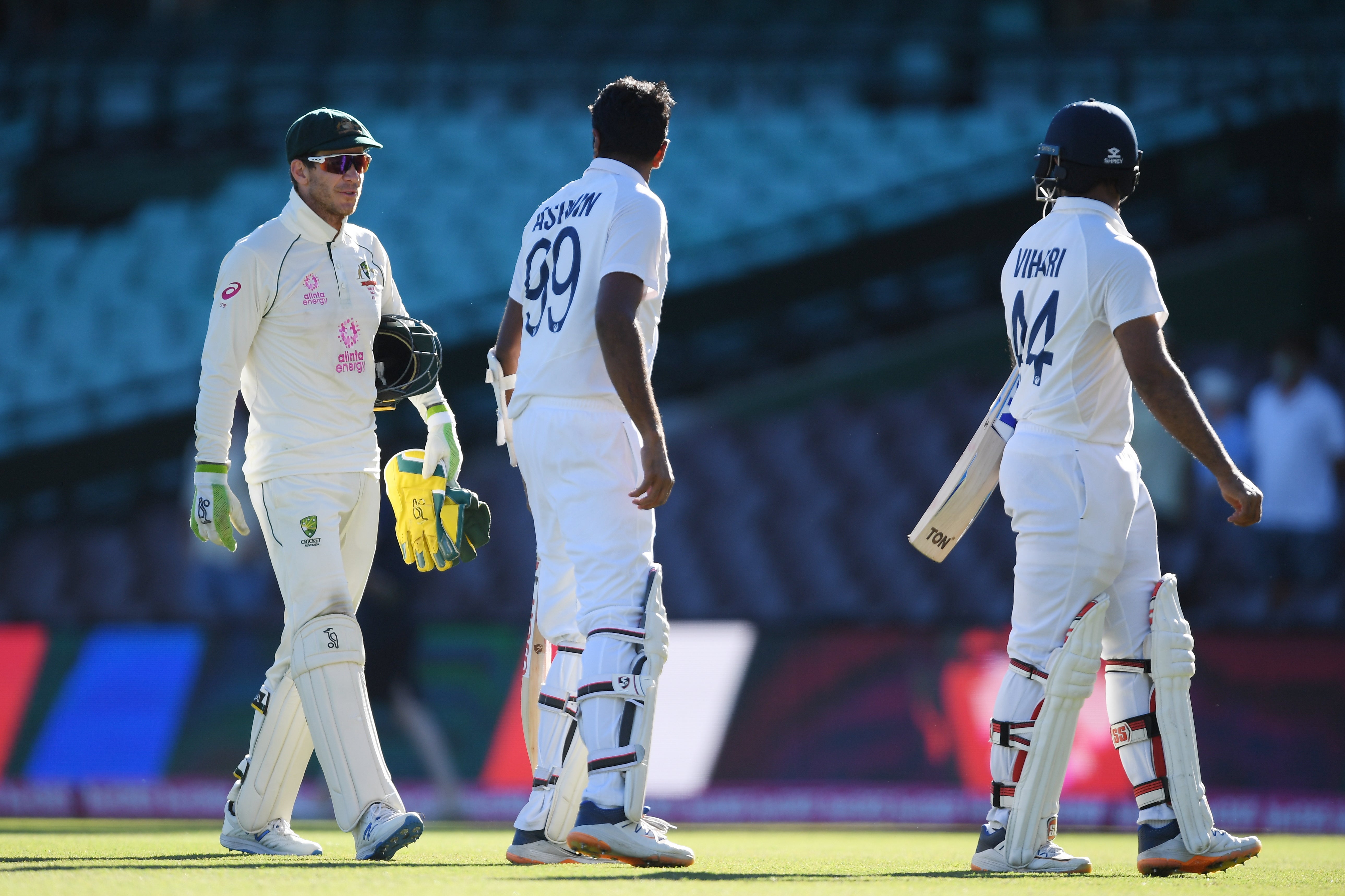 Tim Paine had plenty of heated discussion with India’s batsmen