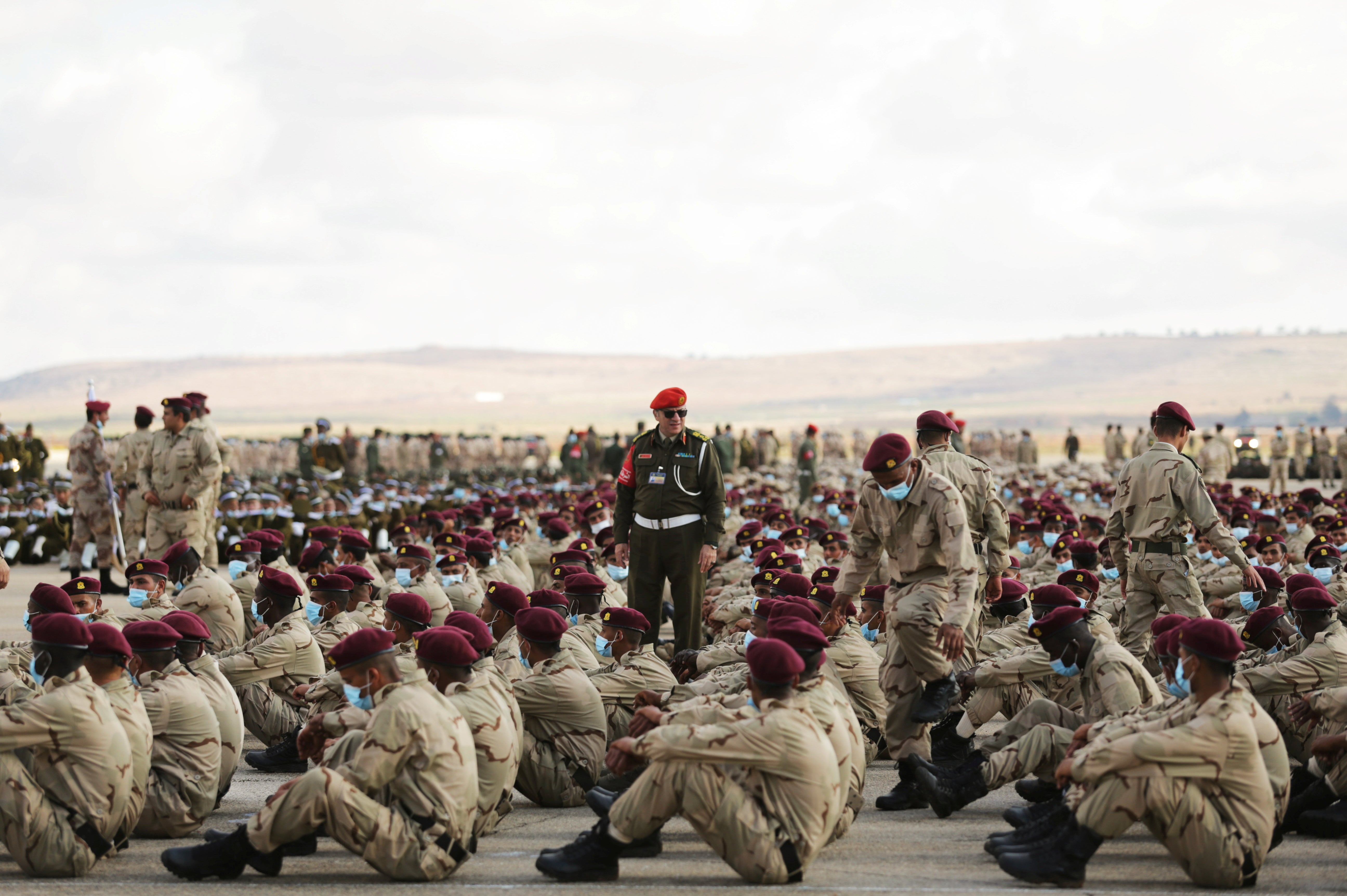 Soldiers loyal to Libyan military commander Khalifa Haftar take part in Independence Day celebrations in Benghazi