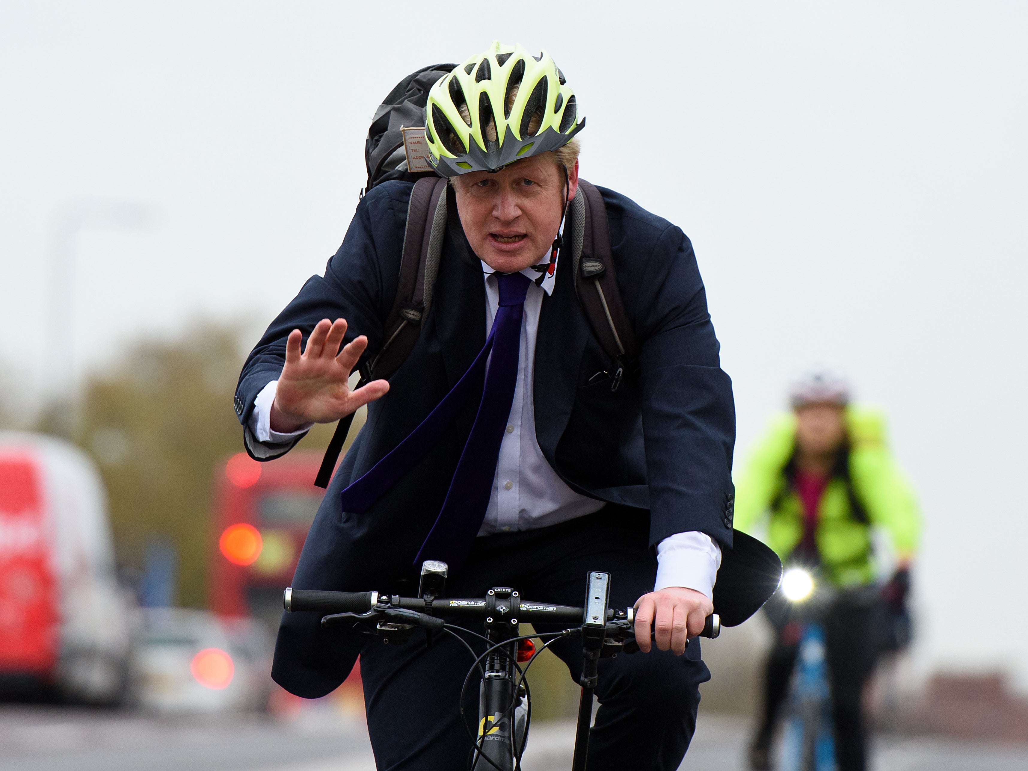 Johnson launches a cycle superhighway as London mayor in 2015