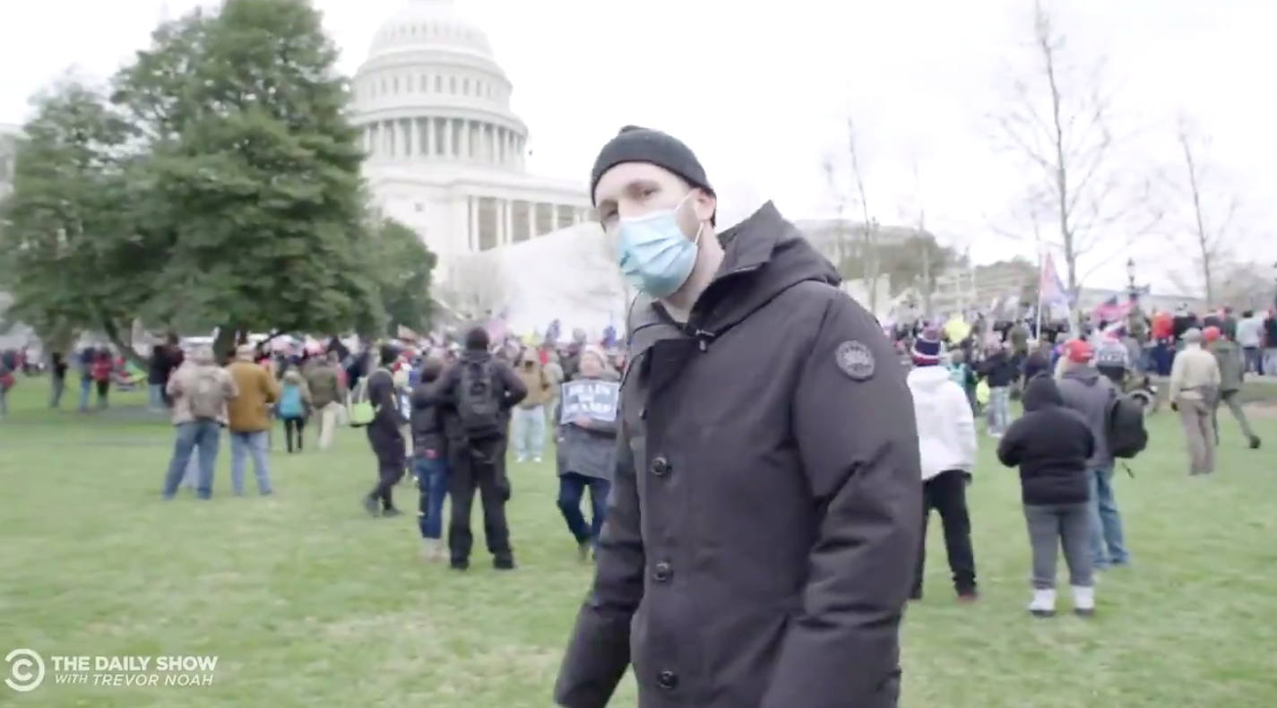 Jordan Klepper interviewed insurrectionists outside the Capitol on January 6