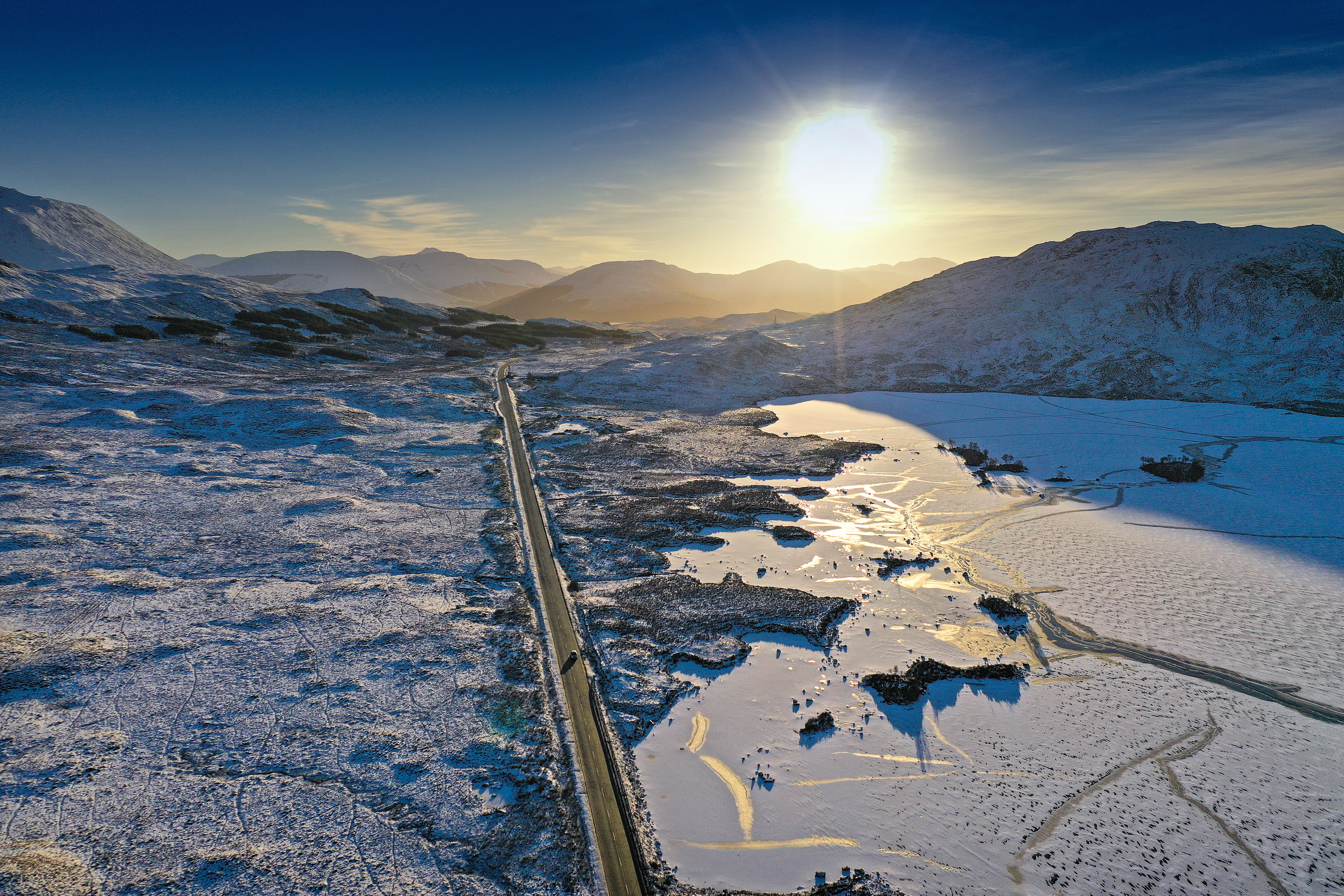 Up to 20cm of snow is expected on higher ground