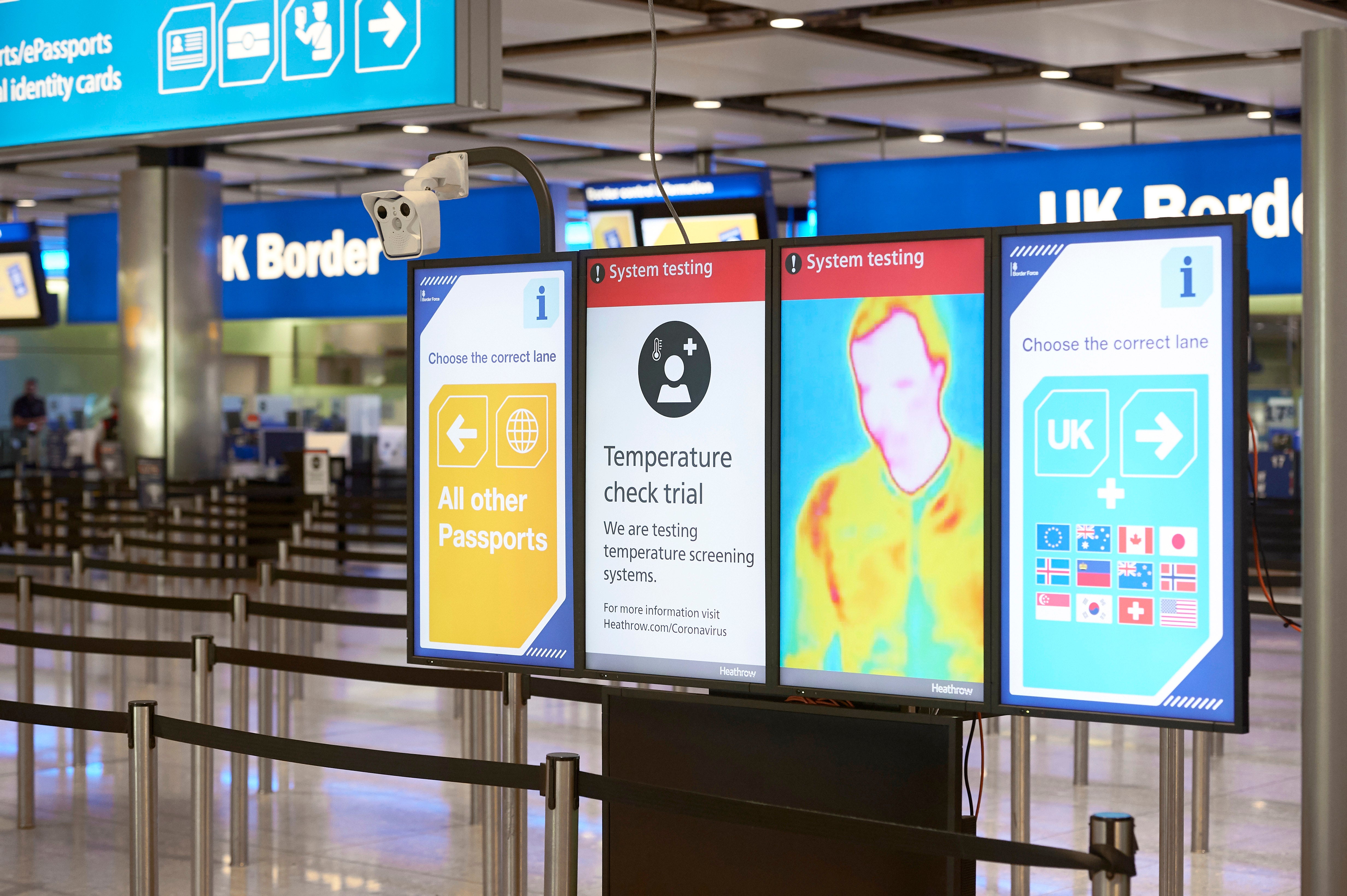 Front line: Arrivals at Heathrow Airport Terminal 2