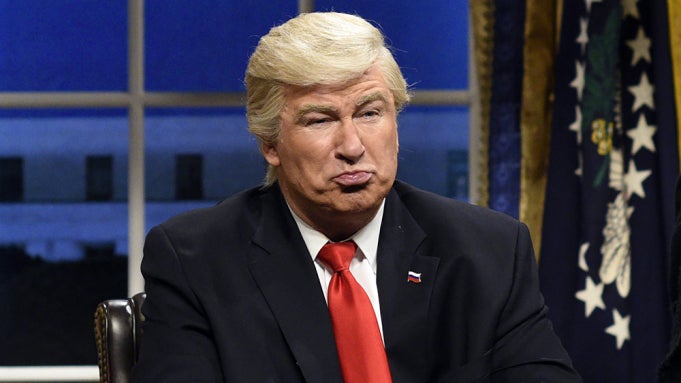 Alec Baldwin portraying Donald Trump on Saturday Night Live