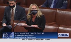 QAnon congresswoman mocked for wearing ‘censored’ mask on live TV