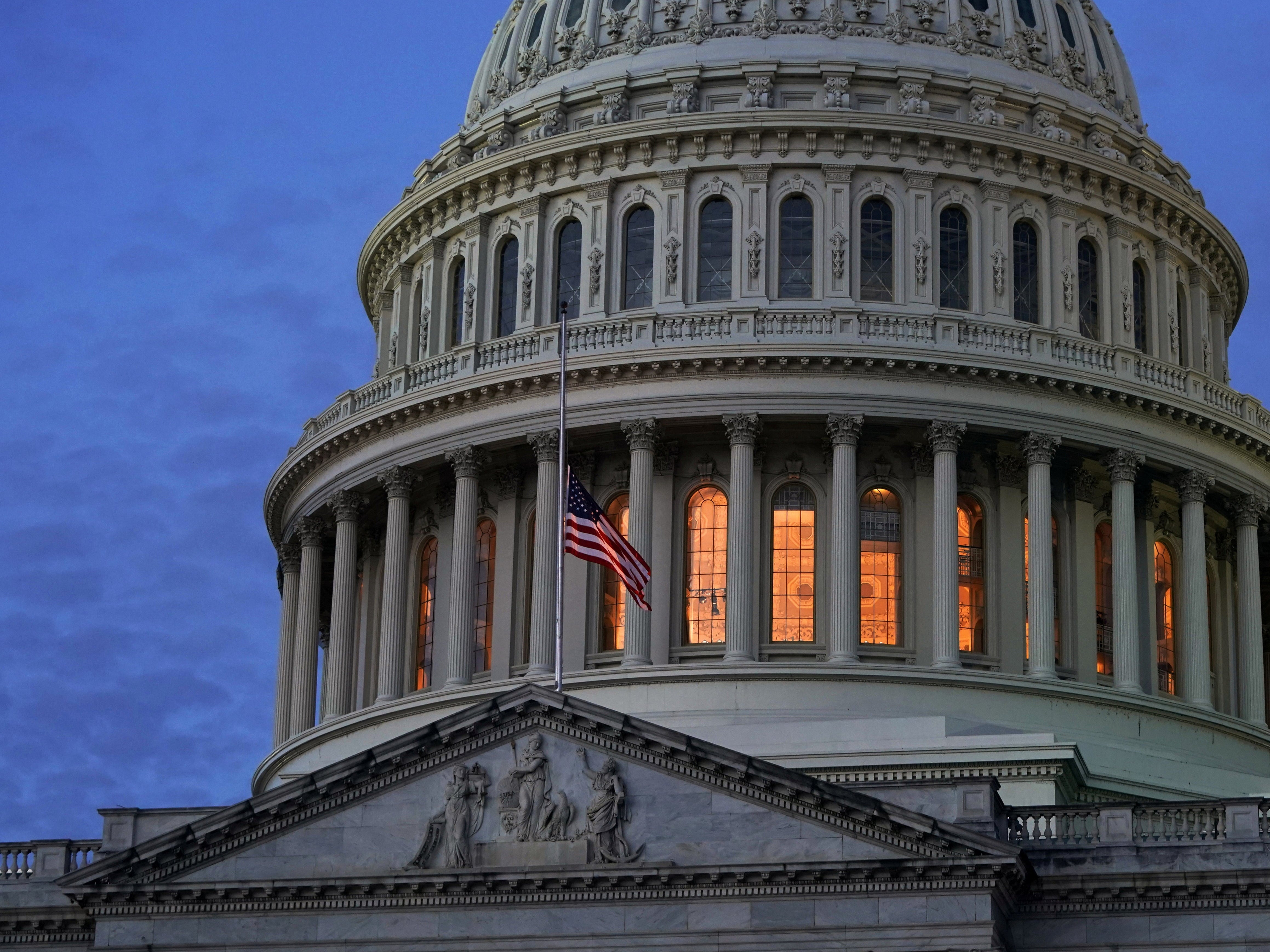 Dawn breaks on the US Capitol after the house voted to impeach President Donald Trump&nbsp;