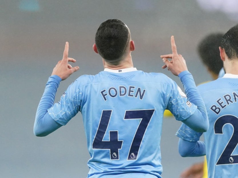 Manchester City midfielder Phil Foden