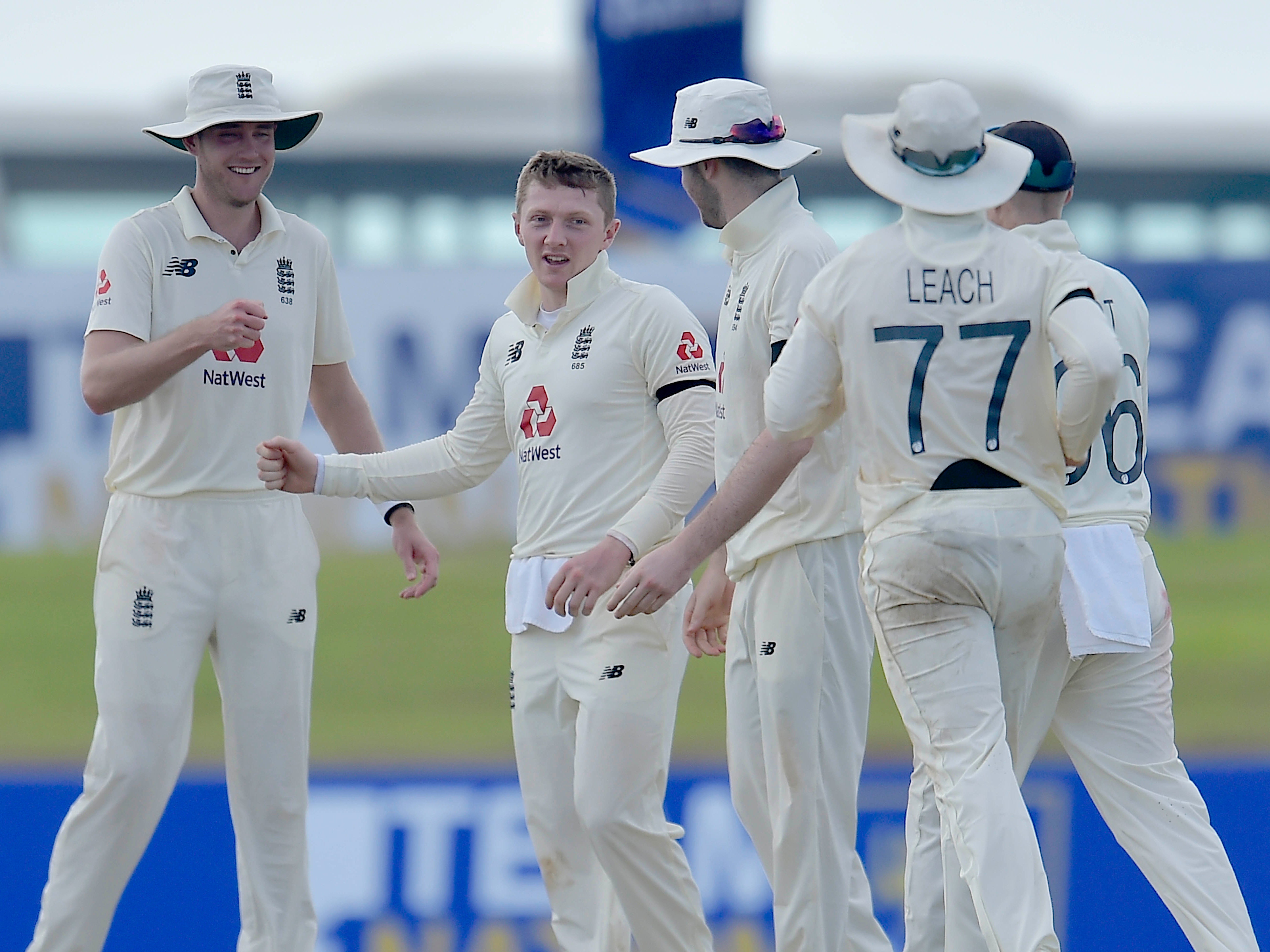 Dom Bess celebrates his five wicket haul