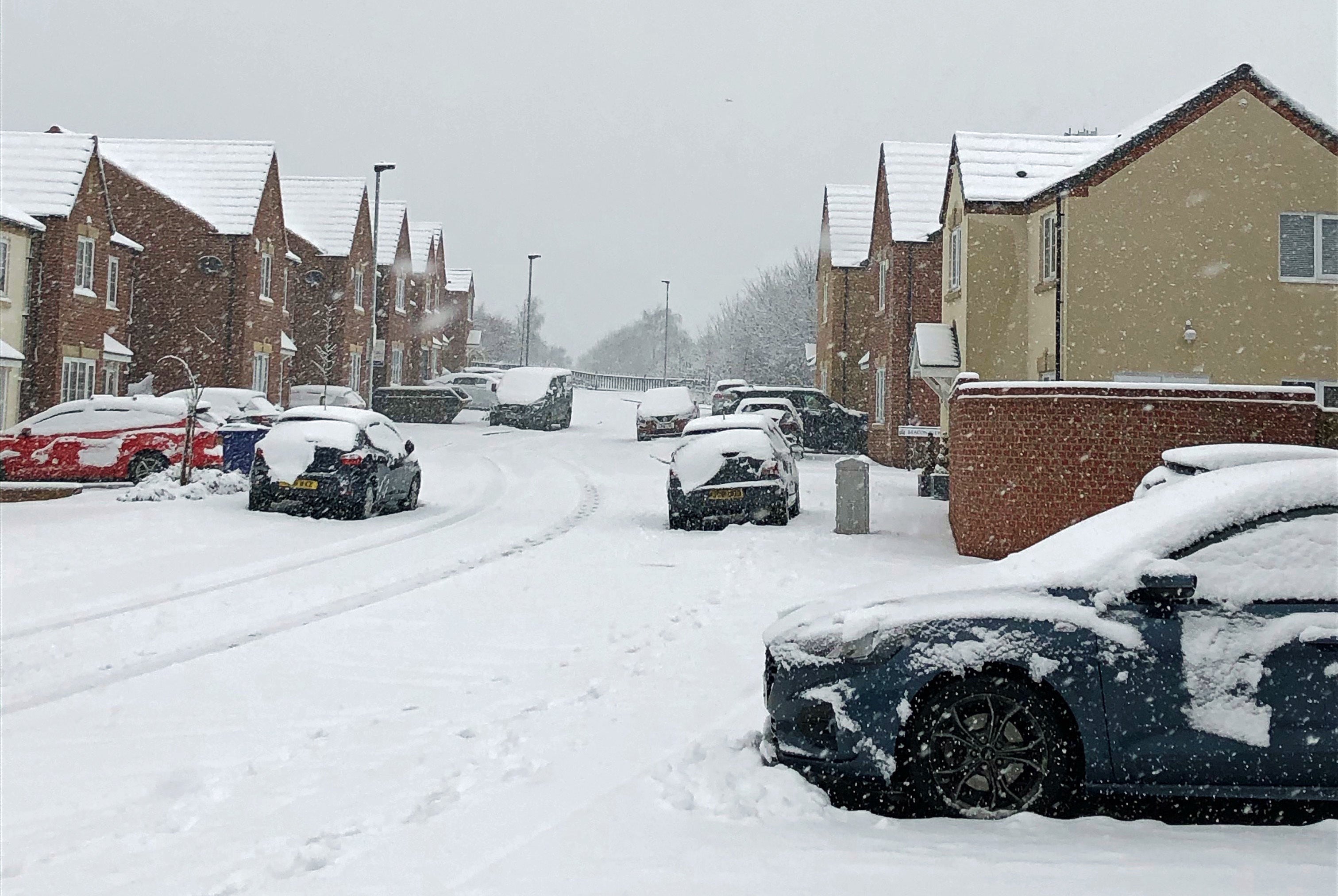 Snow has hit large parts of Yorkshire and the north of England