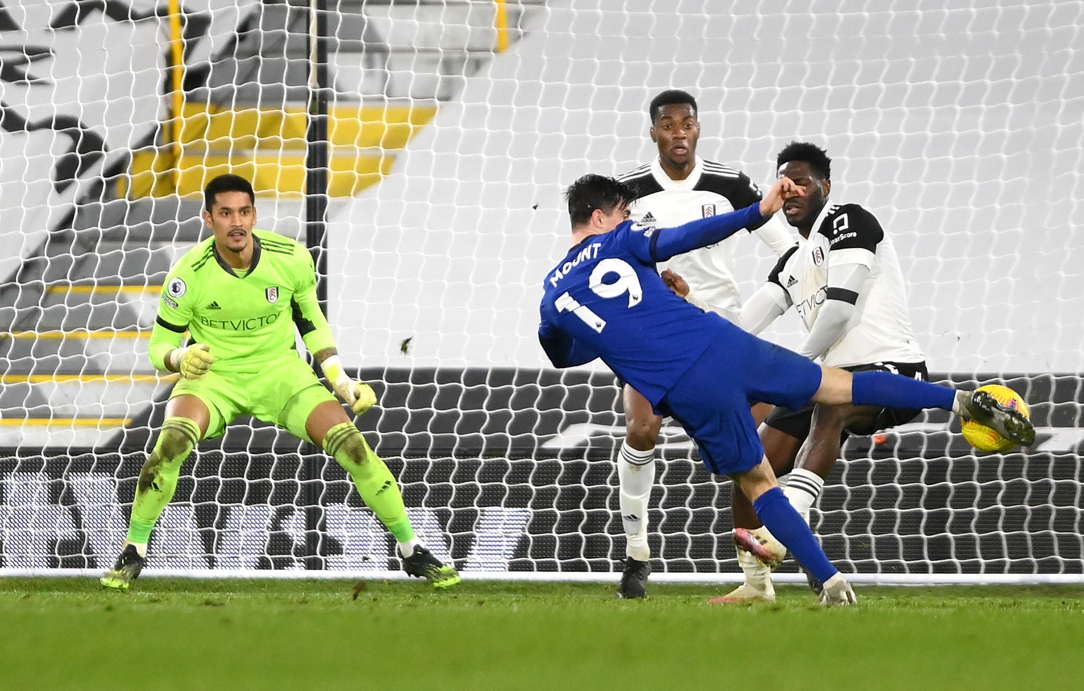 Mason Mount volleys home Chelsea’s winning goal