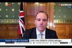 Raab refuses to guarantee second dose of Covid vaccine