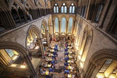 Salisbury Cathedral turns into vaccine hub with symphony of live music