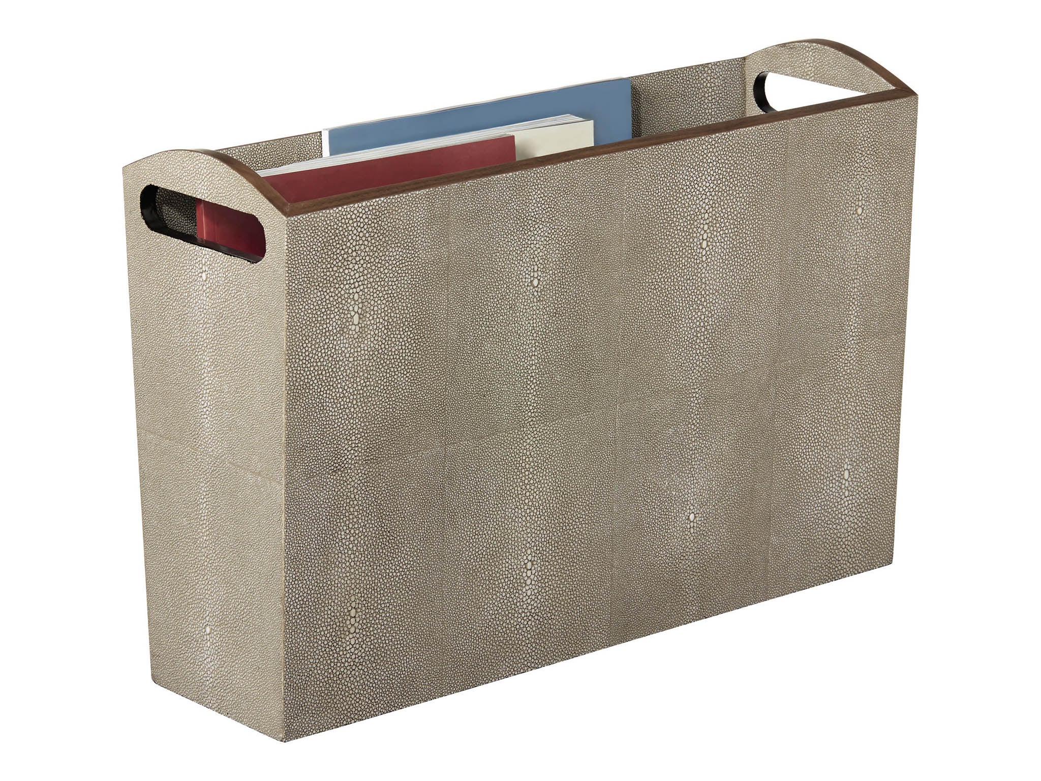 Oka Faux Shagreen MagazineNewspaper Box - Taupe,ú275, OKA.jpg