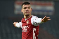 Xhaka ‘phenomenal’ for Arsenal since Burnley red card, says Arteta