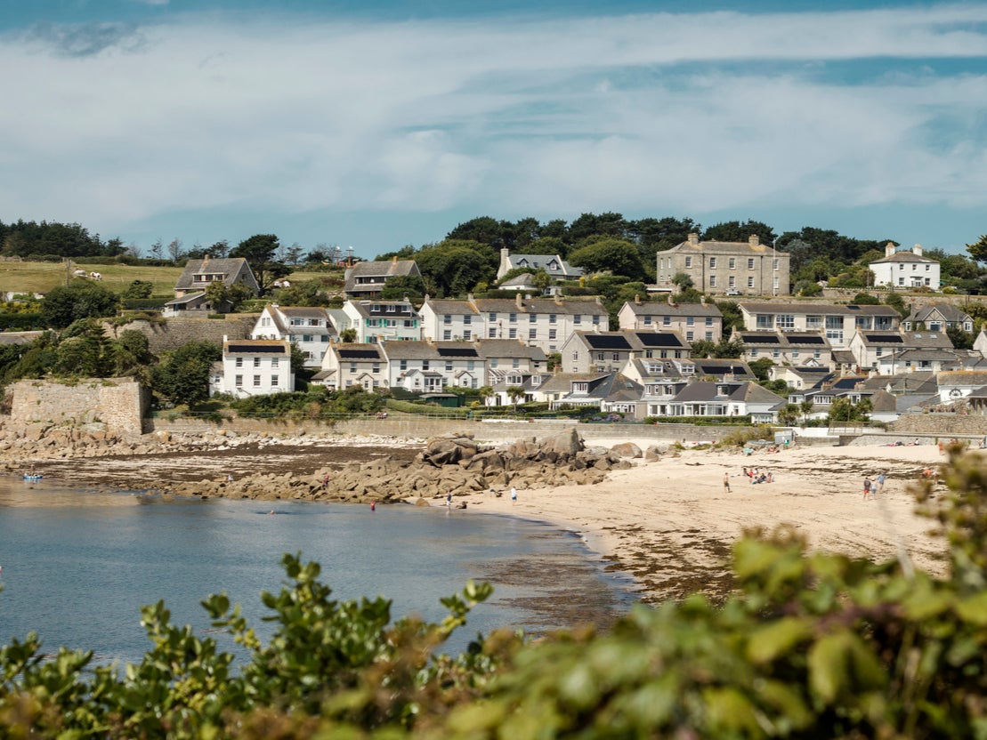 Porthcressa beach in Hugh Town