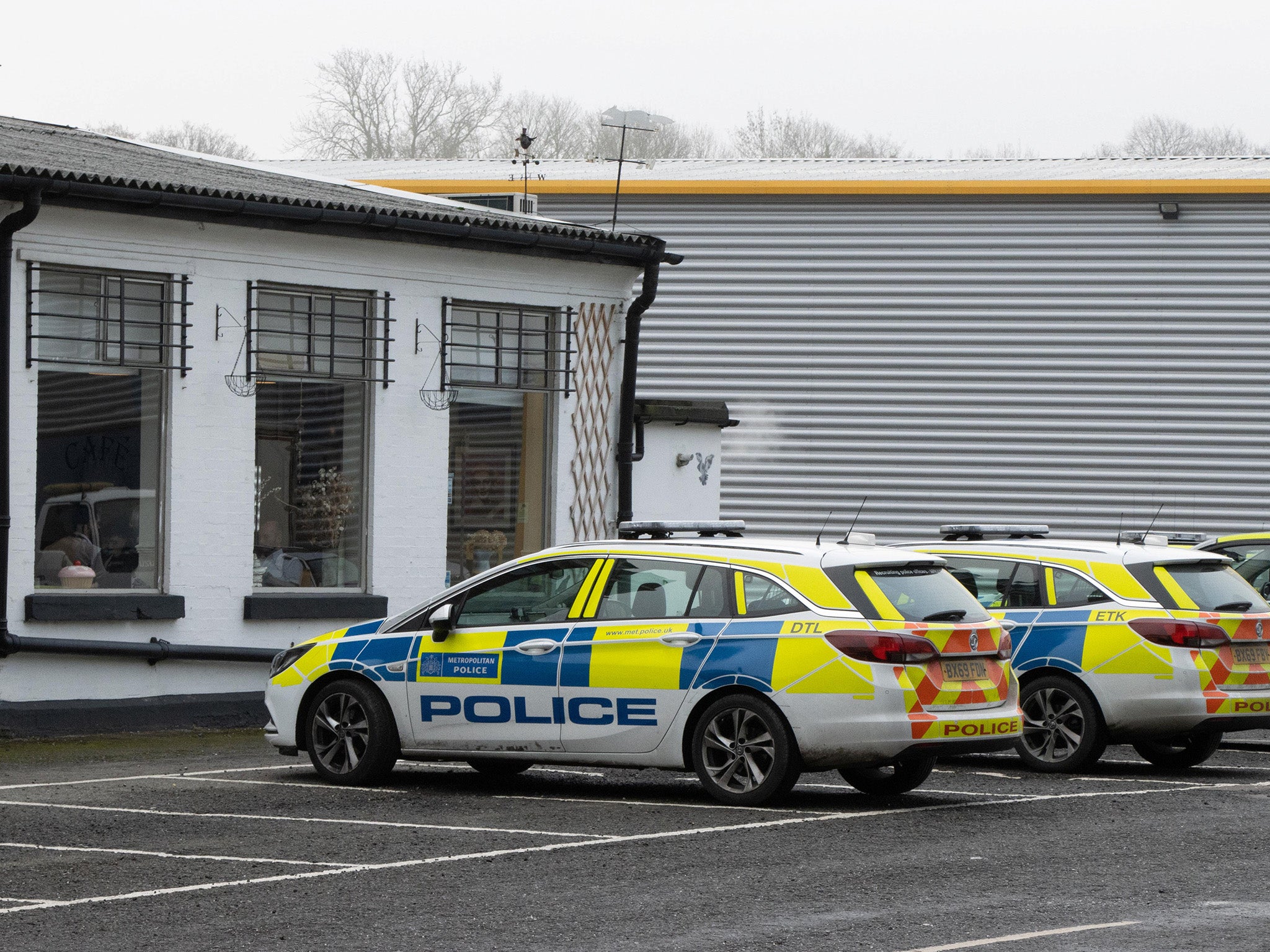 Police were pictured dining together at The Chef House Kitchen Cafe in south London