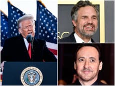 Jim Carrey and Mark Ruffalo lead stars celebrating end of Trump era