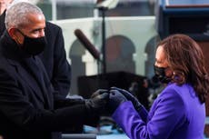 Obama tells Kamala Harris he’s ‘so proud’ of her at inauguration