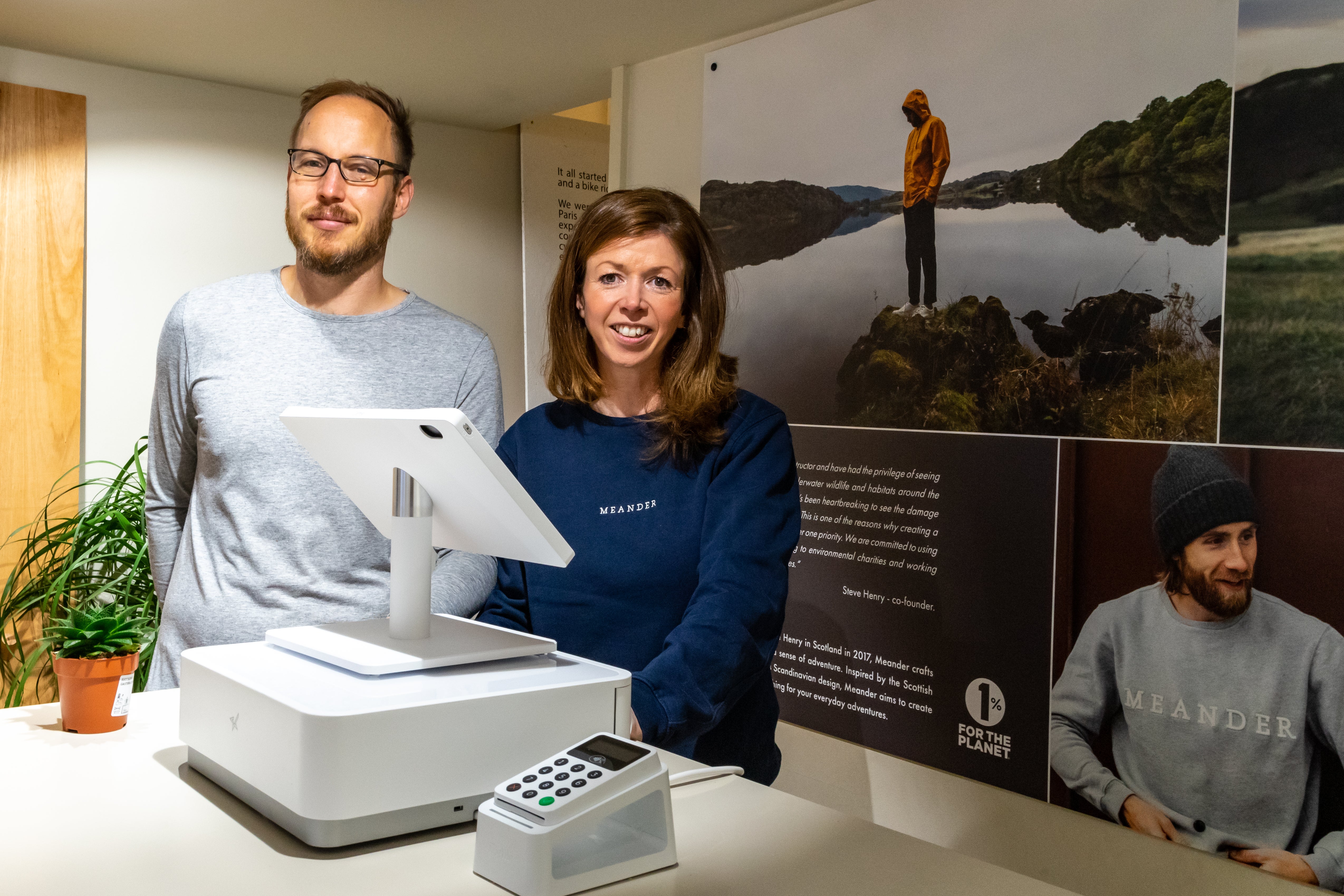 Jill and Steve Henry, whose Meander Apparel shop recently opened on George Street in central Edinburgh. They have made changes to their business since 1 January