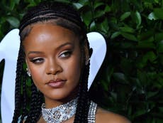 Rihanna celebrates end of Trump presidency by taking out the trash