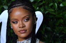 Rihanna celebrates end of Trump presidency by taking out the trash