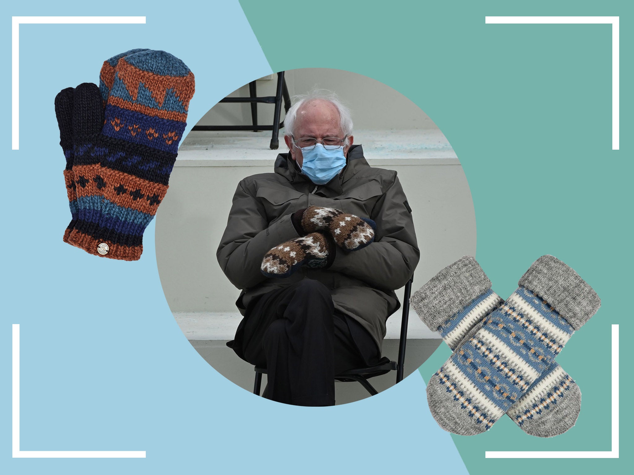 Bundle up in Bernie-inspired style this winter with your own pair of cosy mitts