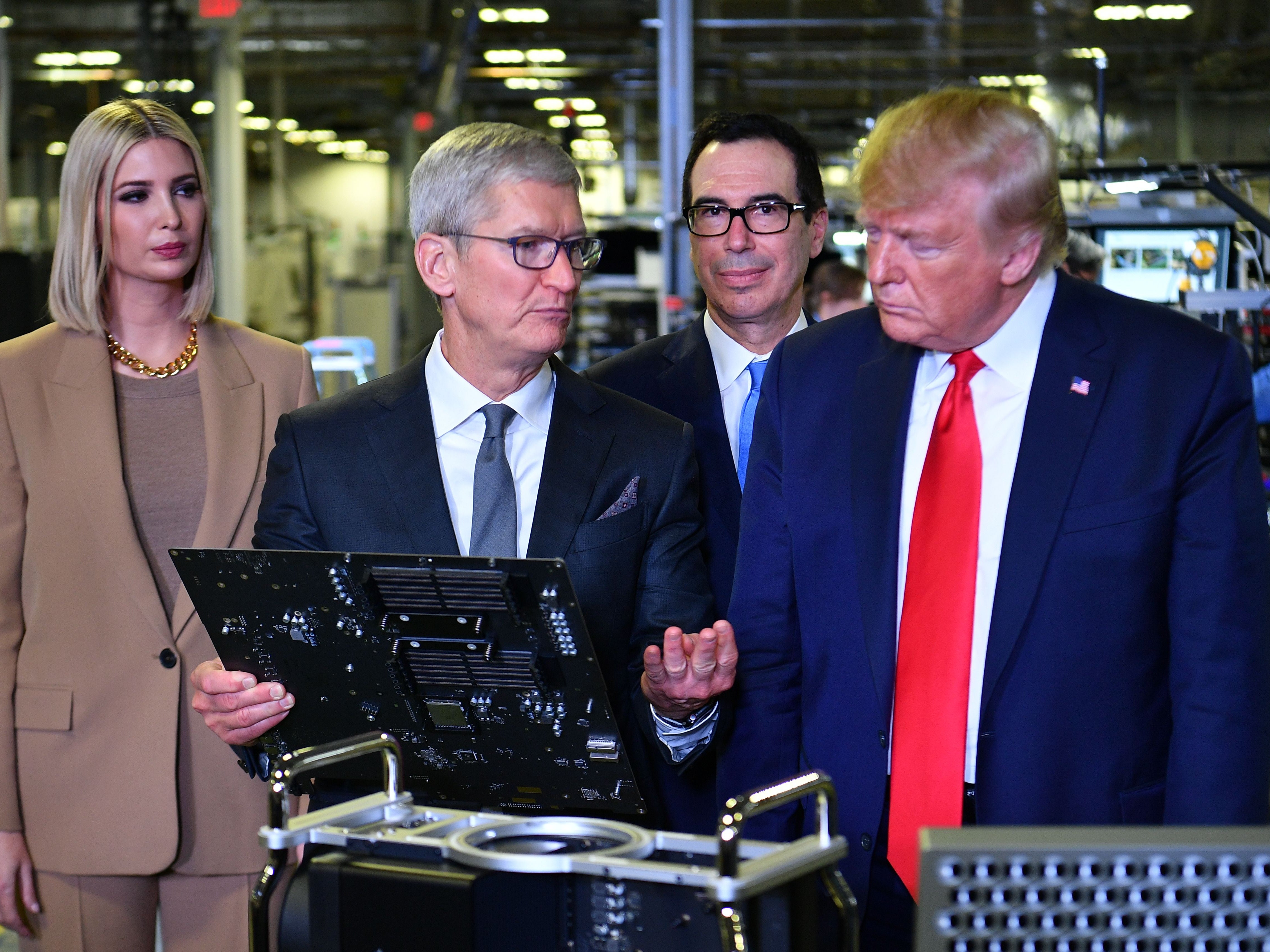 Former president Donald Trump said that Apple CEO Tim Cook requested to see him in person in 2019 to discuss the import tariffs from China