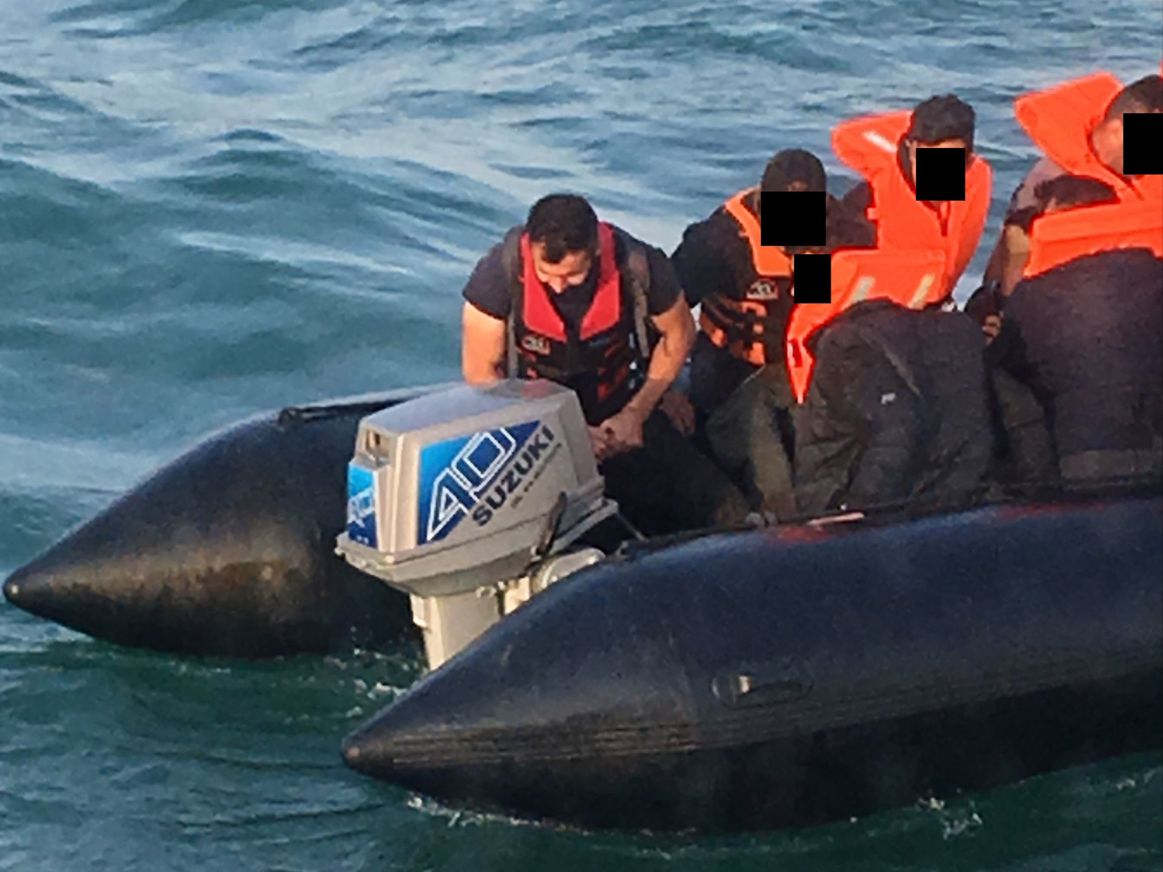 Photo shows Fouad Kakaei in a vessel by the engine