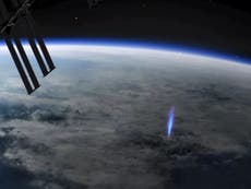 ‘Blue jet’ lightning detected from International Space Station