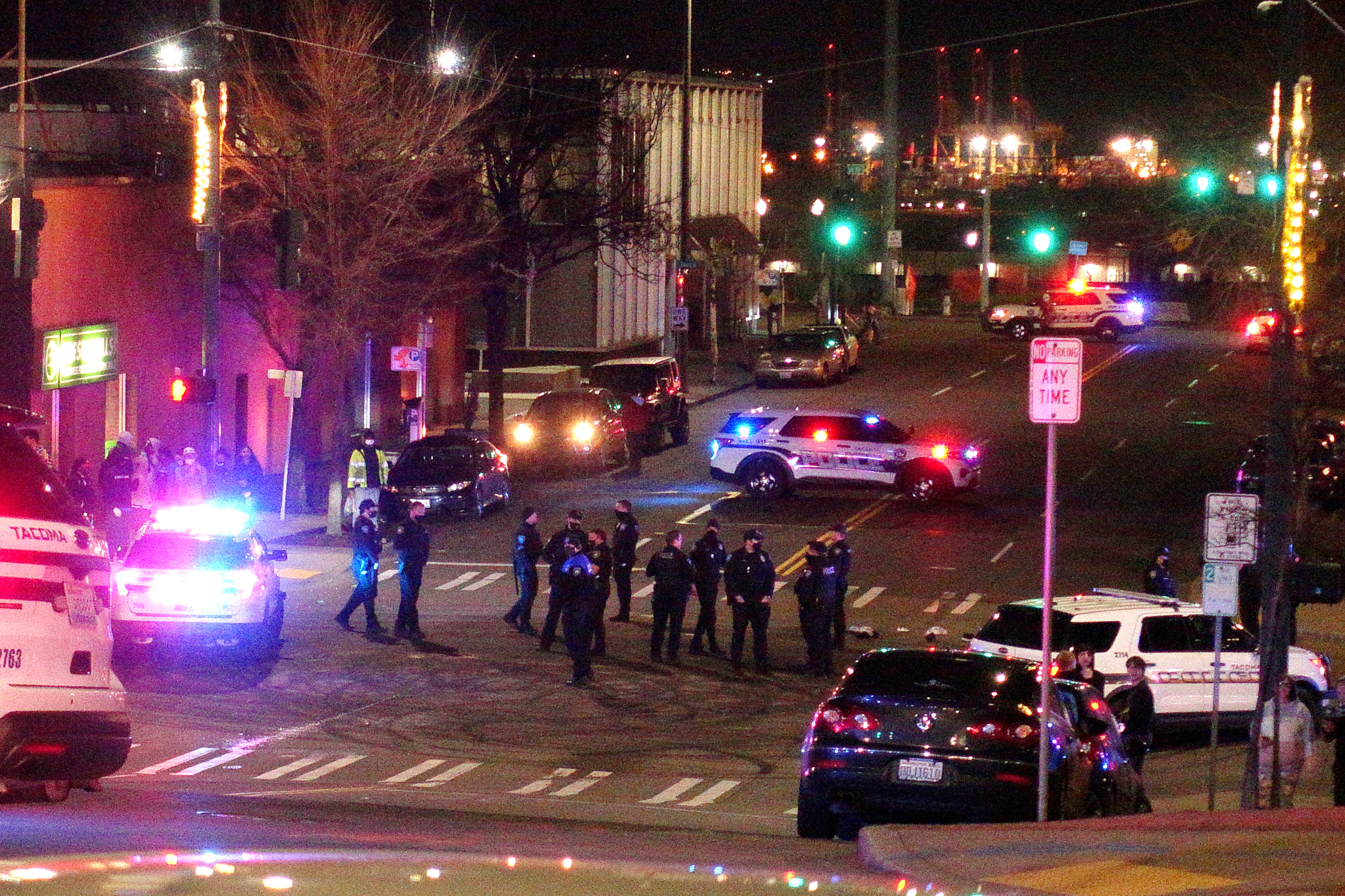 Police Car Hits Pedestrians