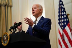 Biden spends first weekend enacting new reforms. Trump spent his lying