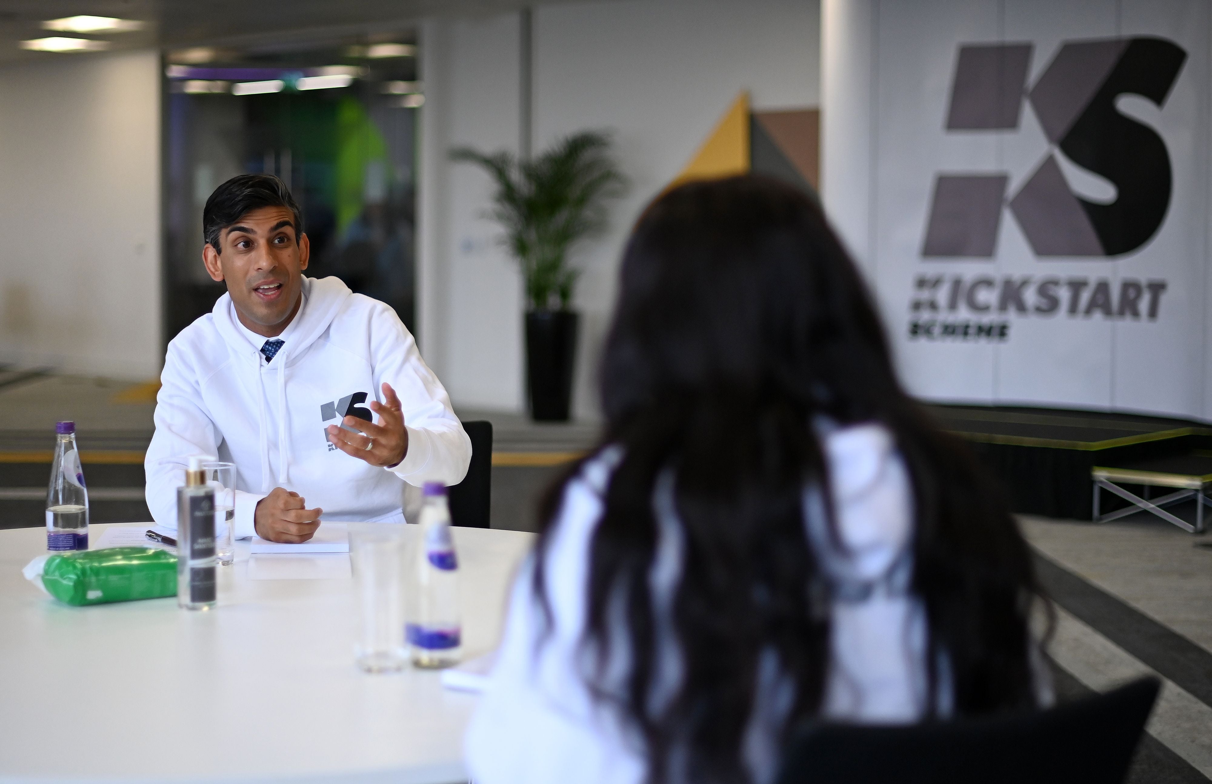 Chancellor of the Exchequer Rishi Sunak during the launch of the Government's new Kickstart employment scheme, in east London on September 2, 2020